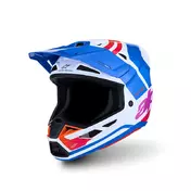 Alpinestars Sm7 2206 Core Blue Orange Pink Мотошлем Синий