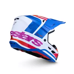 Alpinestars Sm7 2206 Core Blue Orange Pink Мотошлем Синий