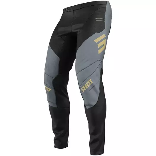 Motocross Enduro мотоштаны Shot CONTACT SHIELD Black Grey Gold (размер: 28)