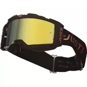 маска Moto Cross Enduro Just1 NERVE Anniversary Black Bronze Gold Mirror Lens
