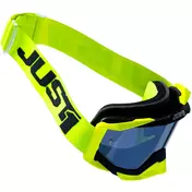 маска Moto Cross Enduro Just1 Iris 2.0 Yellow Fluo Black Logo Silver Mirror Lens