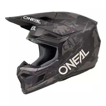 O Neal 3srs Acid Мотошлем Black Grey Черный