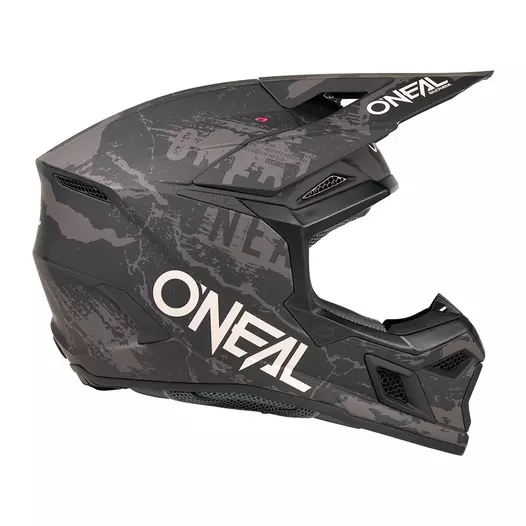O Neal 3srs Acid Мотошлем Black Grey Черный