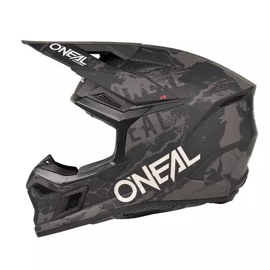O Neal 3srs Acid Мотошлем Black Grey Черный