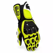 Berik 2.0 Leather Racing Motorcycle мотоперчатки G-10397 Misano Black White Fluo Yellow