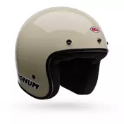 Bell MAGNUM Solid Vintage White Cafe Racer Motorcycle Мотошлем