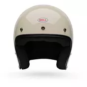 Bell MAGNUM Solid Vintage White Cafe Racer Motorcycle Мотошлем