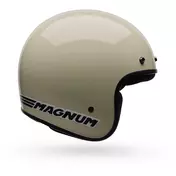 Bell MAGNUM Solid Vintage White Cafe Racer Motorcycle Мотошлем