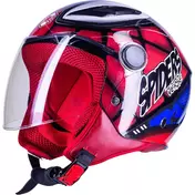 One Junior Spiderman Red Jet Motorcycle Мотошлем