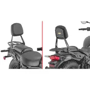 Specific black backrest with Givi TS4134C luggage rack for KAWASAKI Eliminator 500 (24 > 26)