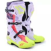 Alpinestars TECH 10 SUPERVENTED Motocross Enduro мотоботинки Purple Fluo Yellow Diva Pink