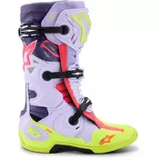 Alpinestars TECH 10 SUPERVENTED Motocross Enduro мотоботинки Purple Fluo Yellow Diva Pink