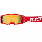 маска Moto Cross Enduro Just1 NERVE Absolute Red White Gold Mirror Lens