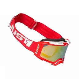 маска Moto Cross Enduro Just1 NERVE Absolute Red White Gold Mirror Lens