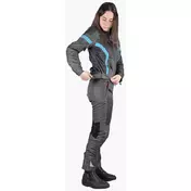Trigonis-Air Women's Sport Fabric Motorcycle мотокуртка Gray Turquoise