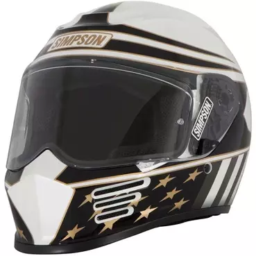 Simpson Speed 2206 Мотошлем American White Gold Белый