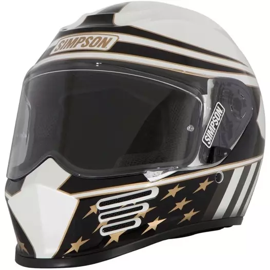 Simpson Speed 2206 Мотошлем American White Gold Белый (размер: s)
