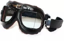 Vintage Baruffaldi Motorcycle маска VINTACO Black Orange Leather