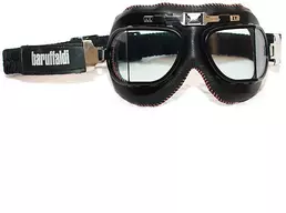 Vintage Baruffaldi Motorcycle маска VINTACO Black Orange Leather