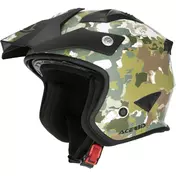Acerbis Aria 2206 Graphic Green Brown Motorcycle Jet Мотошлем