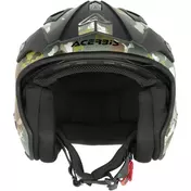 Acerbis Aria 2206 Graphic Green Brown Motorcycle Jet Мотошлем