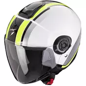 Scorpion EXO-CITY II VEL Jet Motorcycle Мотошлем White Neon Yellow