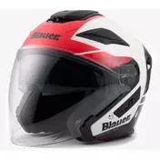 Blauer JJ01 Jet Motorcycle Мотошлем Double Graphic визор White Black Red
