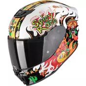 Scorpion EXO-JNR AIR YUCATAN Full Face Motorcycle Мотошлем for Kids, White, Orange, Black