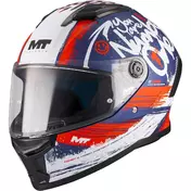 Mt Мотошлемs STINGER 2 KIDS ROCKET C17 Full Face Motorcycle Мотошлем for Kids, Blue, Red, White, Matte