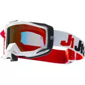 маска Moto Cross Enduro Just1 Iris 2.0 Racer Black Red White Red Mirror Lens
