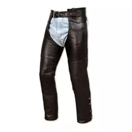 Custom Genuine Leather Motorcycle мотоштаны A pro-Chap Lady Black Model