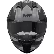 Mt Мотошлемs STINGER 2 KIDS TAGGER B2 Full Face Motorcycle Мотошлем for Kids, Matte Grey