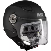 MT Мотошлемs LITE PURE A1 Kids Jet Motorcycle Мотошлем, Matte Black