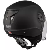 MT Мотошлемs LITE PURE A1 Kids Jet Motorcycle Мотошлем, Matte Black