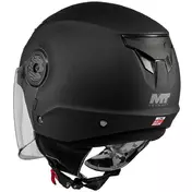 MT Мотошлемs LITE PURE A1 Kids Jet Motorcycle Мотошлем, Matte Black