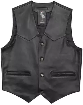 Genuine Leather Motorcycle жилет Custom In-Pro Piston Model