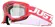 Just1 Vitro Red White Cross Enduro Motorcycle очки