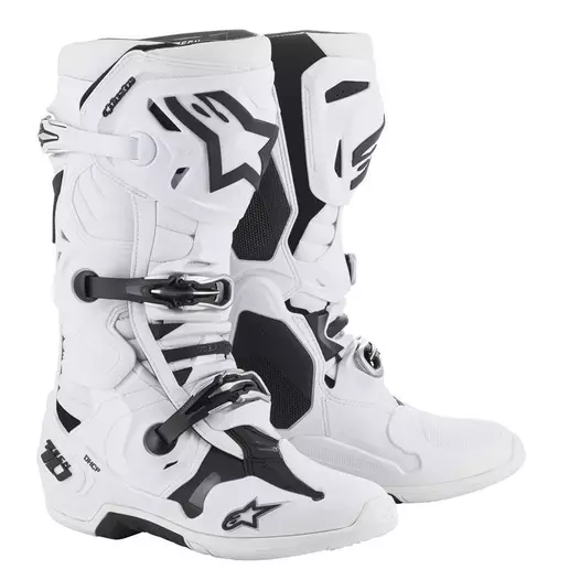 Cross Enduro Motorcycle мотоботинки Alpinestars TECH 10 White Black