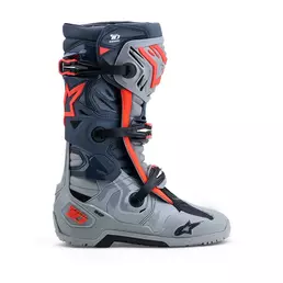 Alpinestars Tech 10 Enduro мотоботинки Grey Red Fluo Серый