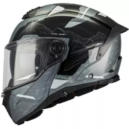 Mt Мотошлемs ATOM 2 SV HIGHLANDS C2 Modular Motorcycle Мотошлем P/J Grey Gloss Black