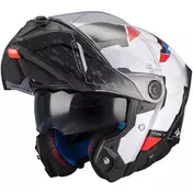 Mt Мотошлемs ATOM 2 SV HIGHLANDS A7 Modular Motorcycle Мотошлем P/J White Blue Red Gloss
