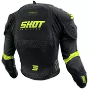 SHOT OPTIMAL 2.0 Full Body Chest Protector for Motocross and Enduro, Black, Fluorescent Yellow