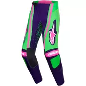 Alpinestars TECHSTAR NOMUR Cross Enduro Motorcycle мотоштаны, Deep Purple, Green, Fluorescent Pink