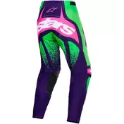 Alpinestars TECHSTAR NOMUR Cross Enduro Motorcycle мотоштаны, Deep Purple, Green, Fluorescent Pink