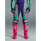 Alpinestars TECHSTAR NOMUR Cross Enduro Motorcycle мотоштаны, Deep Purple, Green, Fluorescent Pink