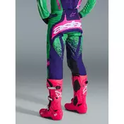 Alpinestars TECHSTAR NOMUR Cross Enduro Motorcycle мотоштаны, Deep Purple, Green, Fluorescent Pink