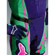 Alpinestars TECHSTAR NOMUR Cross Enduro Motorcycle мотоштаны, Deep Purple, Green, Fluorescent Pink
