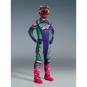Alpinestars TECHSTAR NOMUR Cross Enduro Motorcycle мотоштаны, Deep Purple, Green, Fluorescent Pink