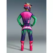 Alpinestars TECHSTAR NOMUR Cross Enduro Motorcycle мотоштаны, Deep Purple, Green, Fluorescent Pink