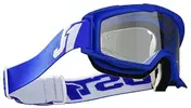 Just1 Vitro Solid Blue White Motorcycle Cross Enduro Goggle очки